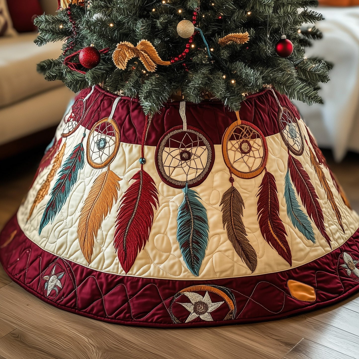 Tribal Soul Dreamcatcher Quilted Tree Skirt GFTONL6876