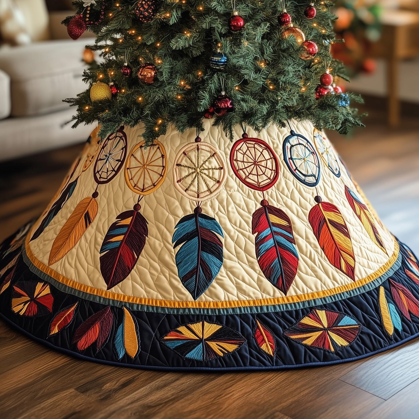 Tribal Soul Dreamcatcher Quilted Tree Skirt GFTONL6877