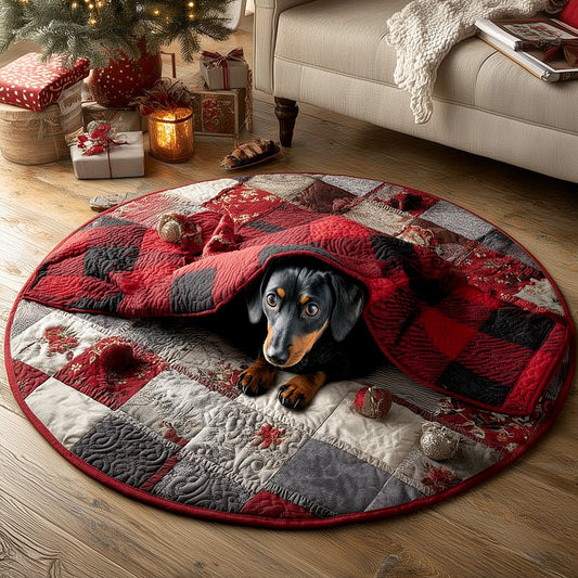 Dachshund Quilted Round Mat GFTONL6888