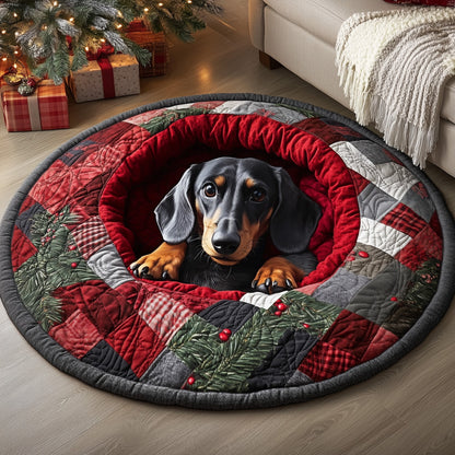 Dachshund Quilted Round Mat GFTONL6889