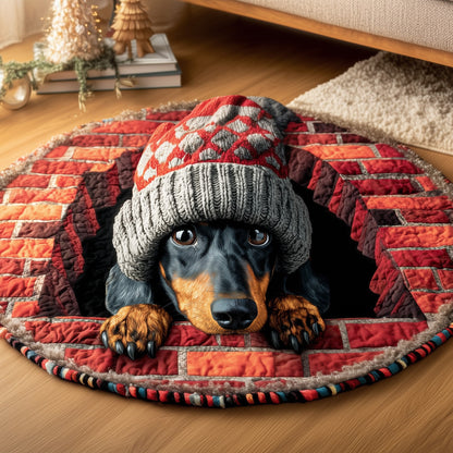 Dachshund Quilted Round Mat GFTONL6890