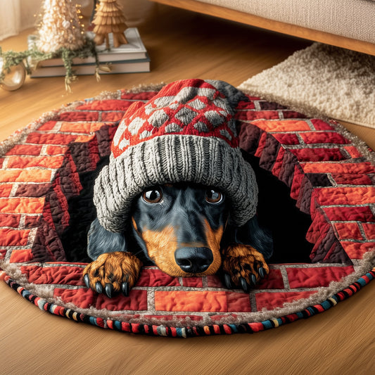 Dachshund Quilted Round Mat GFTONL6890