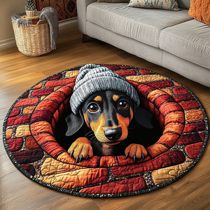 Dachshund Quilted Round Mat GFTONL6892