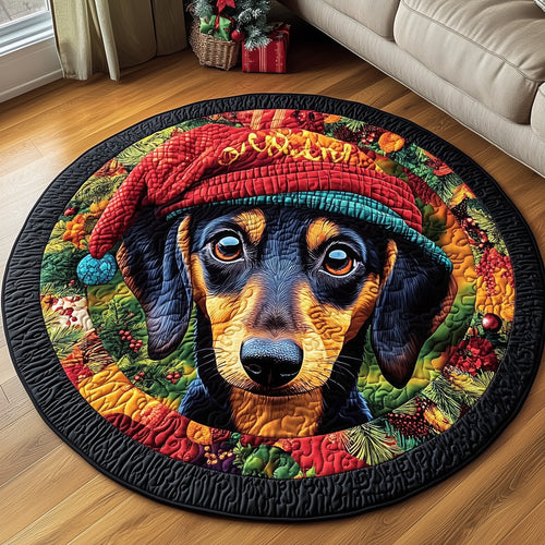 Dachshund Quilted Round Mat GFTONL6893