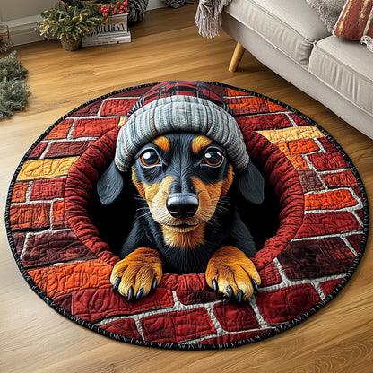 Dachshund Quilted Round Mat GFTONL6894