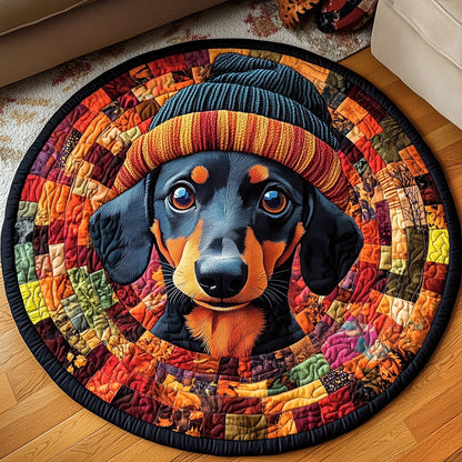 Dachshund Quilted Round Mat GFTONL6898