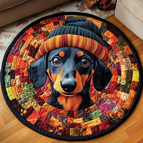 Dachshund Quilted Round Mat GFTONL6898