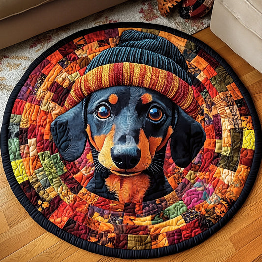 Dachshund Quilted Round Mat GFTONL6898