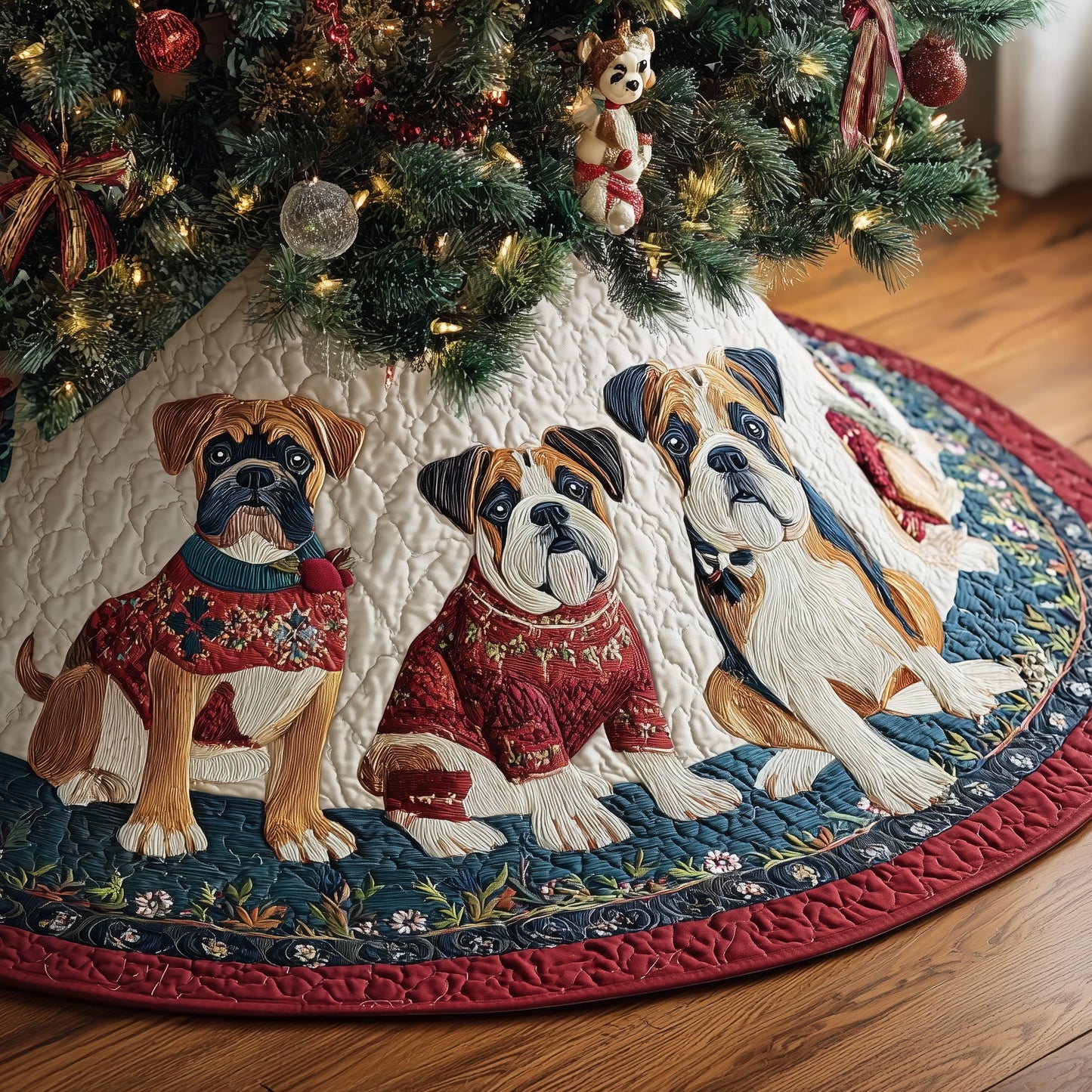 Boxer Quilted Tree Skirt GFTONL6904
