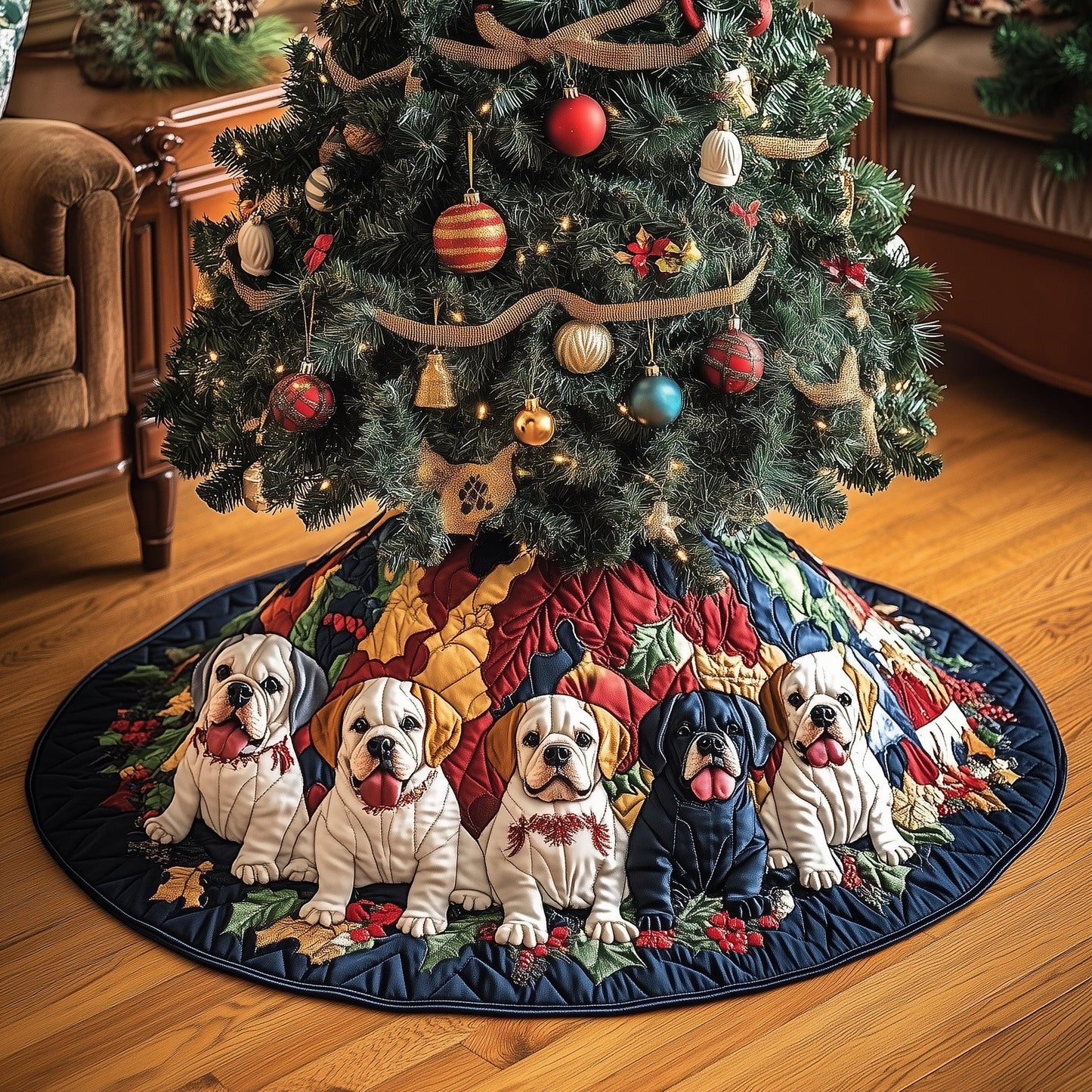 Boxer Quilted Tree Skirt GFTONL6909