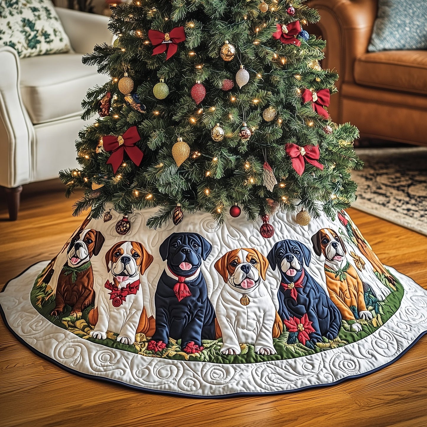 Boxer Quilted Tree Skirt GFTONL6910
