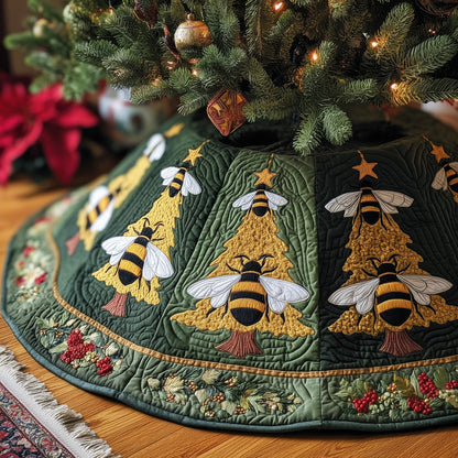 Festive Bee Quilted Tree Skirt GFTONL6931