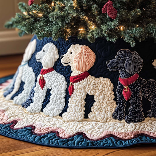 Charming Poodle Quilted Tree Skirt GFTONL6937