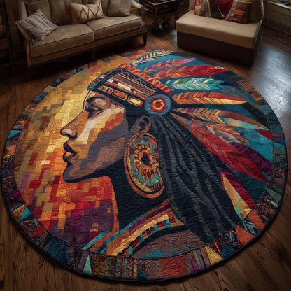 Native Queen Quilted Round Mat GFTONL6947