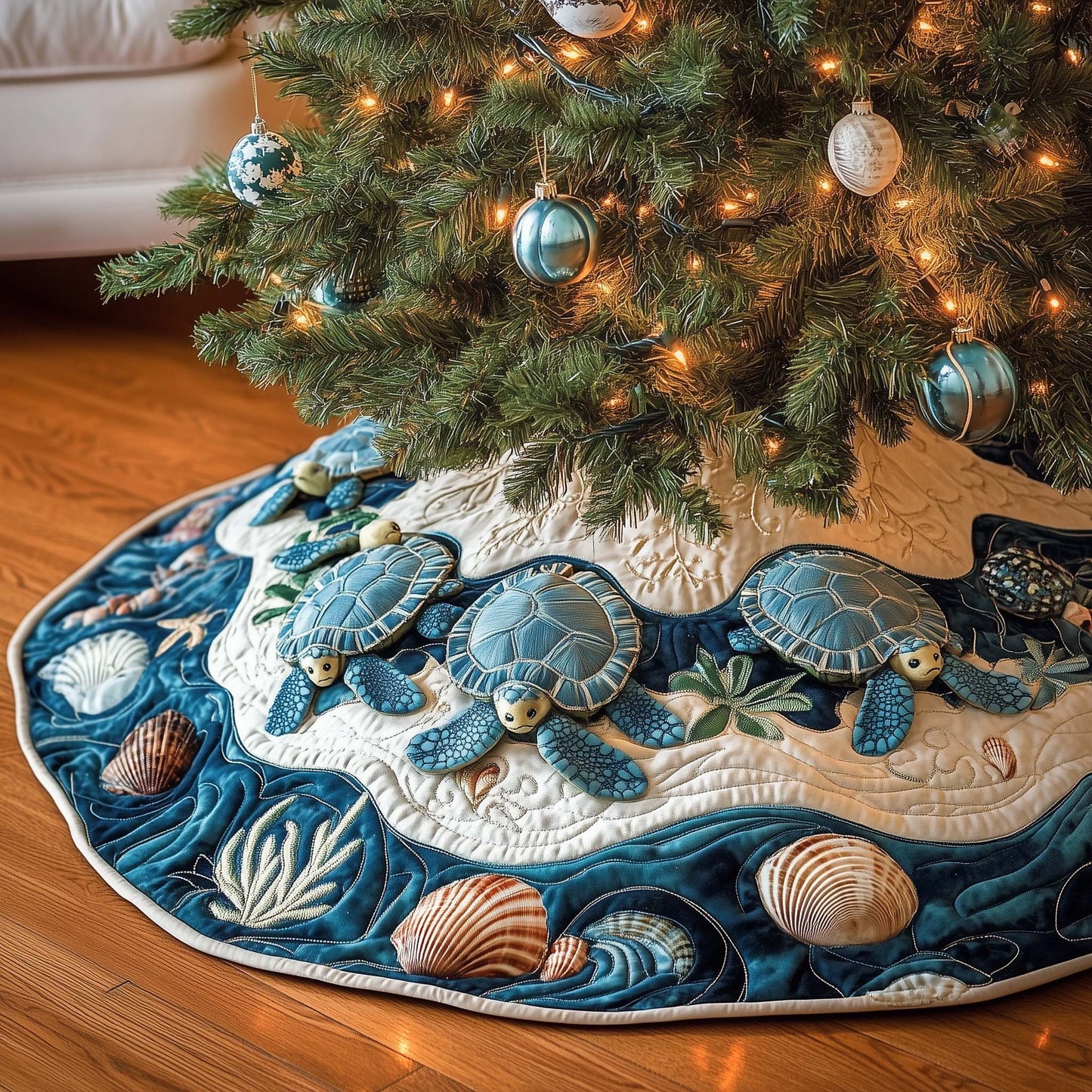 Ocean Breeze Quilted Tree Skirt GFTONL6965