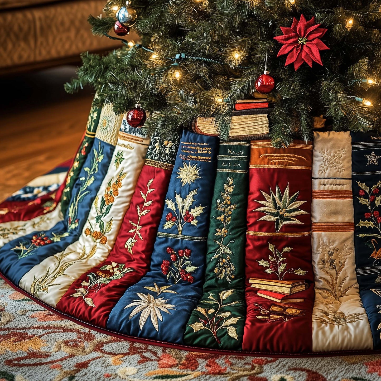 Bookworm Quilted Tree Skirt GFTONL6986