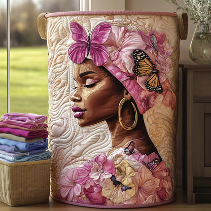 Melanin Legacy Quilted Laundry Basket GFTONL6993