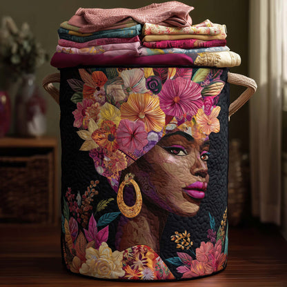 Melanin Legacy Quilted Laundry Basket GFTONL6994