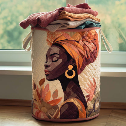Melanin Legacy Quilted Laundry Basket GFTONL6995