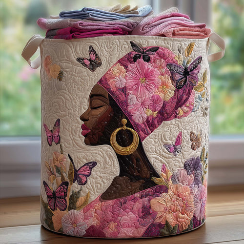 Melanin Legacy Quilted Laundry Basket GFTONL6996