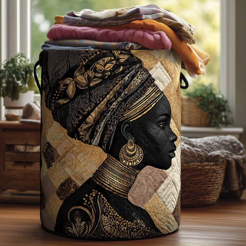 Melanin Legacy Quilted Laundry Basket GFTONL6997
