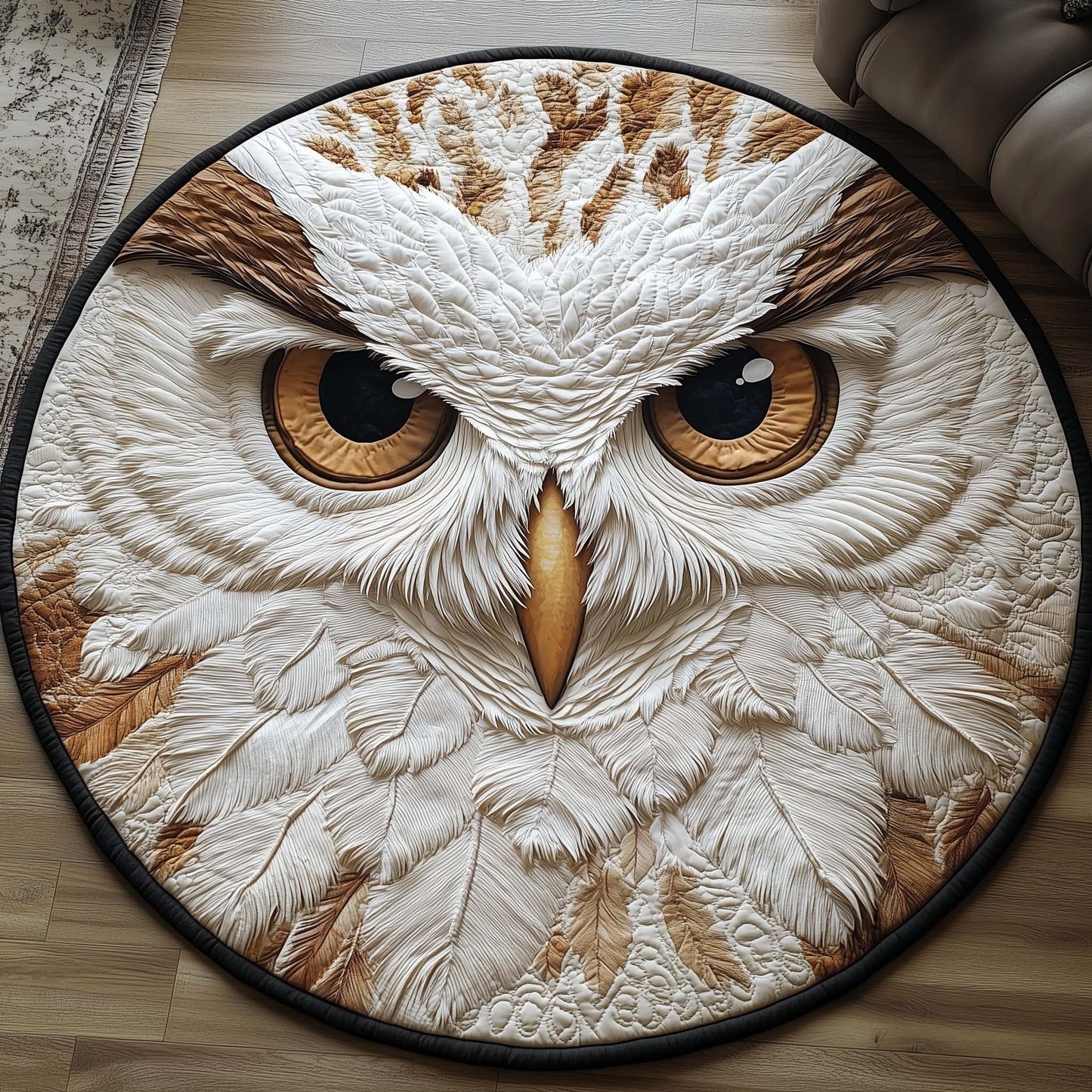 Snowy Owl Quilted Round Mat GFTONL6998