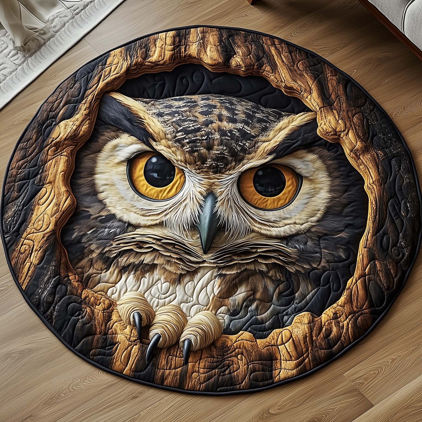 Owl Quilted Round Mat GFTONL7000