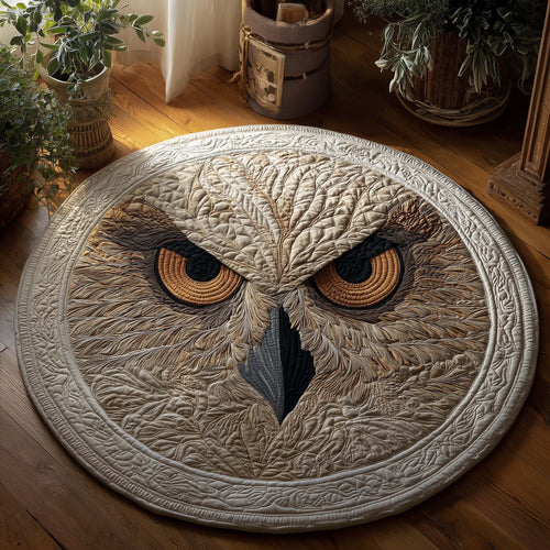 Snowy Owl Quilted Round Mat GFTONL7003