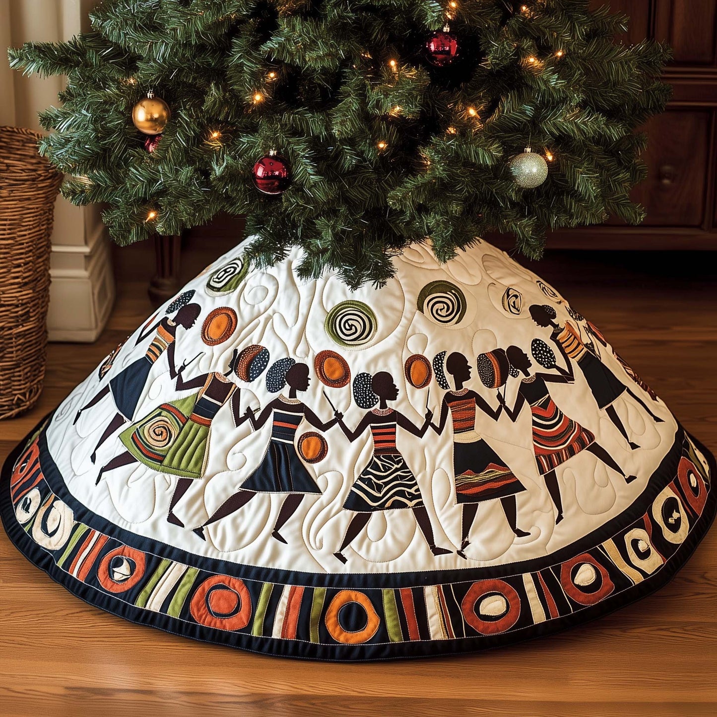 Legacy Tribal Dancing Quilted Tree Skirt GFTONL7023