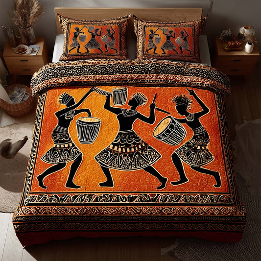 Traditional Tribal Dancing Duvet Cover Set GFTONL7036