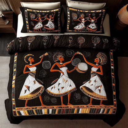 Traditional Tribal Dancing Duvet Cover Set GFTONL7037