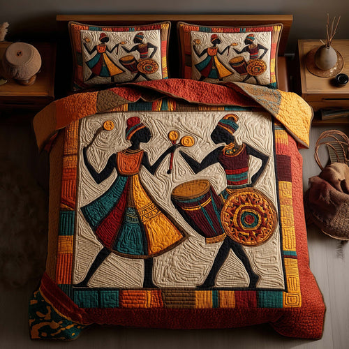 Traditional Tribal Dancing Duvet Cover Set GFTONL7039