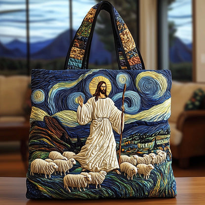 Jesus And His Sheep Quilted Tote Bag GFTONL7051