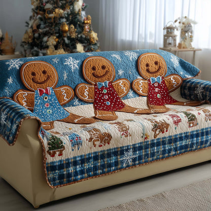 Joyful Gingerbeard Quilted Sofa Cover GFTONL7101