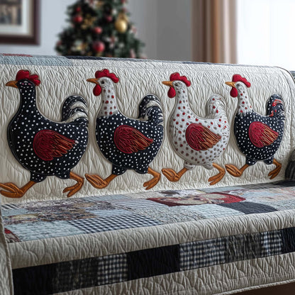 Whimisical Chicken Quilted Sofa Cover GFTONL7112
