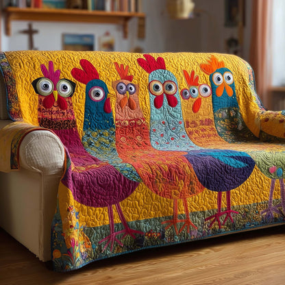 Whimisical Chicken Quilted Sofa Cover GFTONL7114