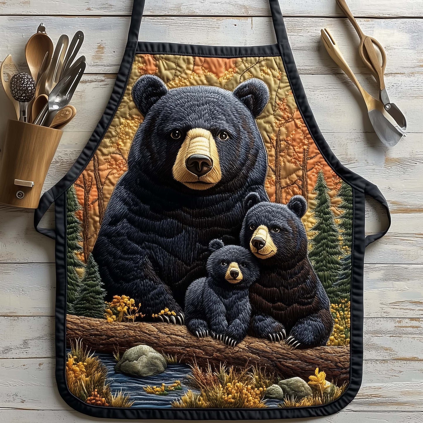 Bear Family Quilted Apron GFTONL7142