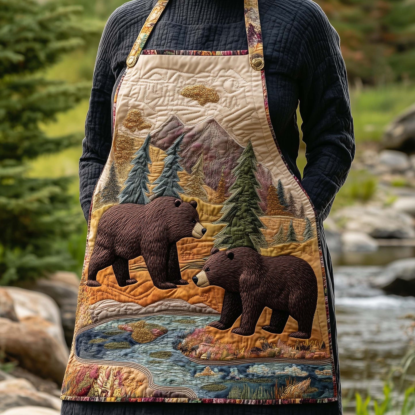 Forest Bear Quilted Apron GFTONL7146