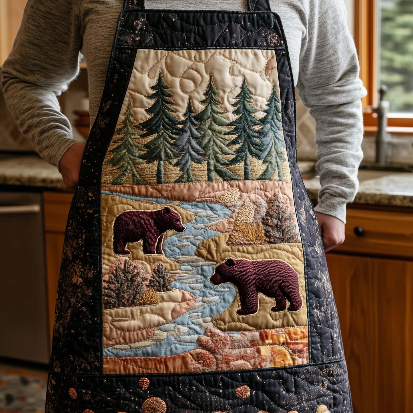 Forest Bear Quilted Apron GFTONL7148