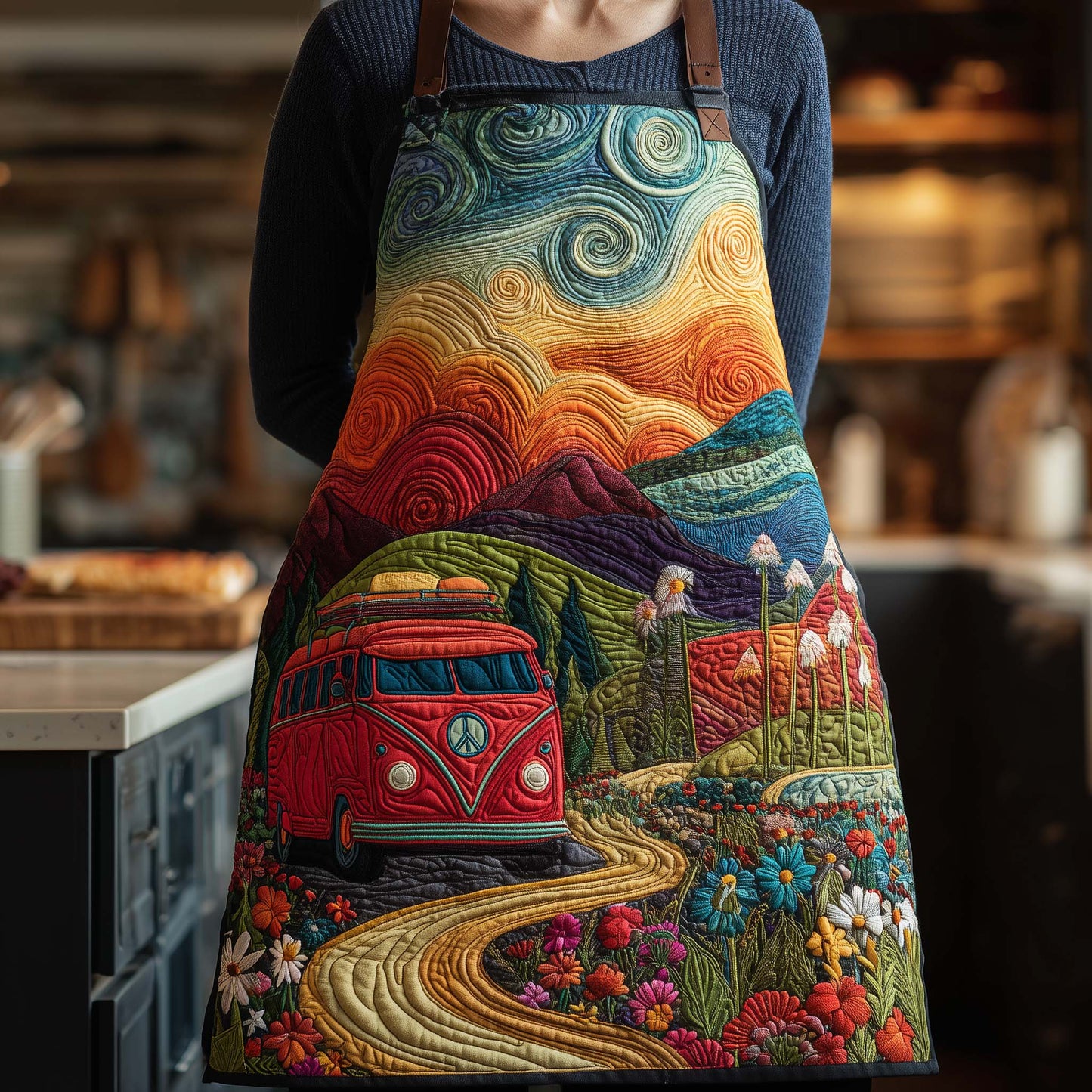 Vintage Wanderlust Quilted Apron GFTONL7159