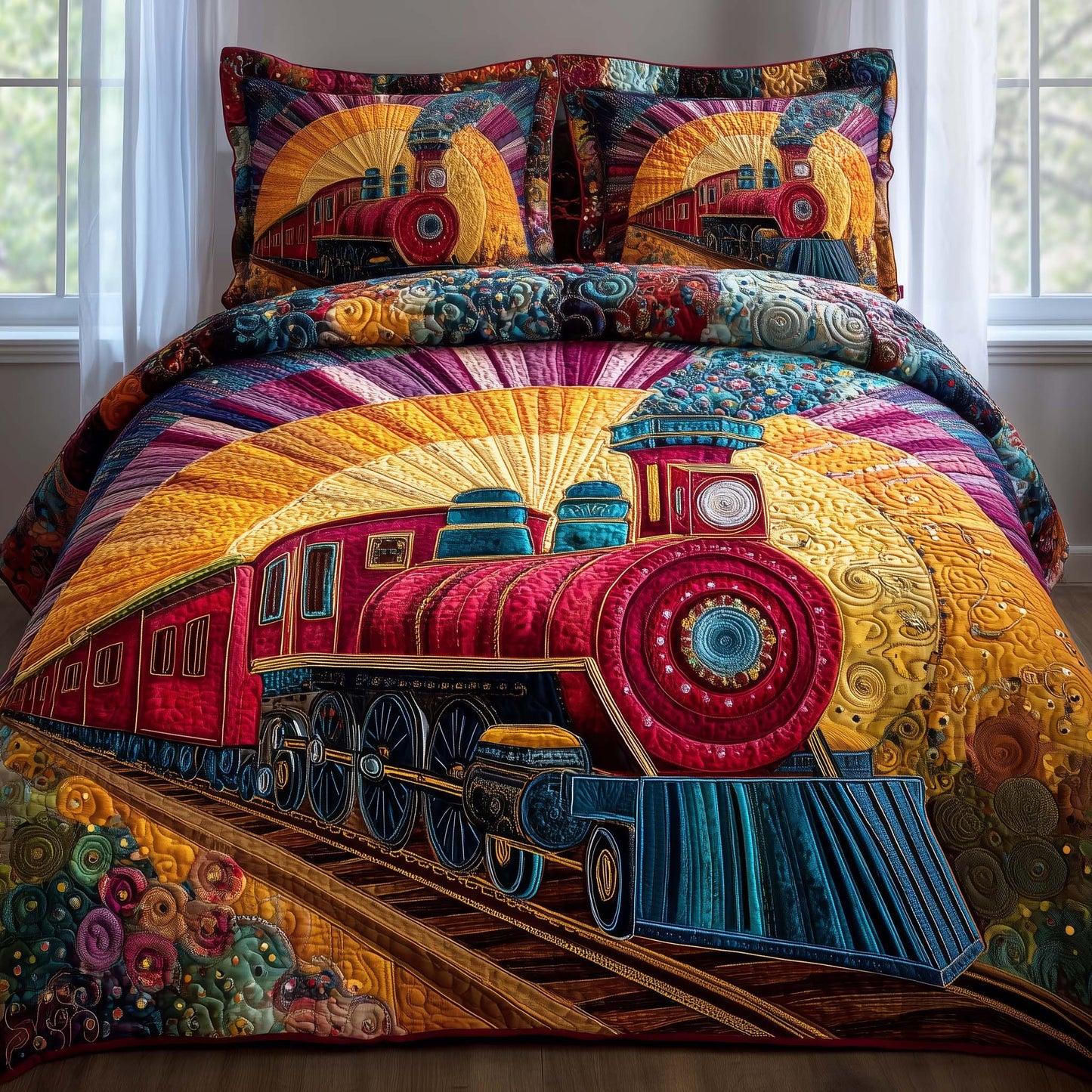 Holiday Train Duvet Cover Set GFTONL7176