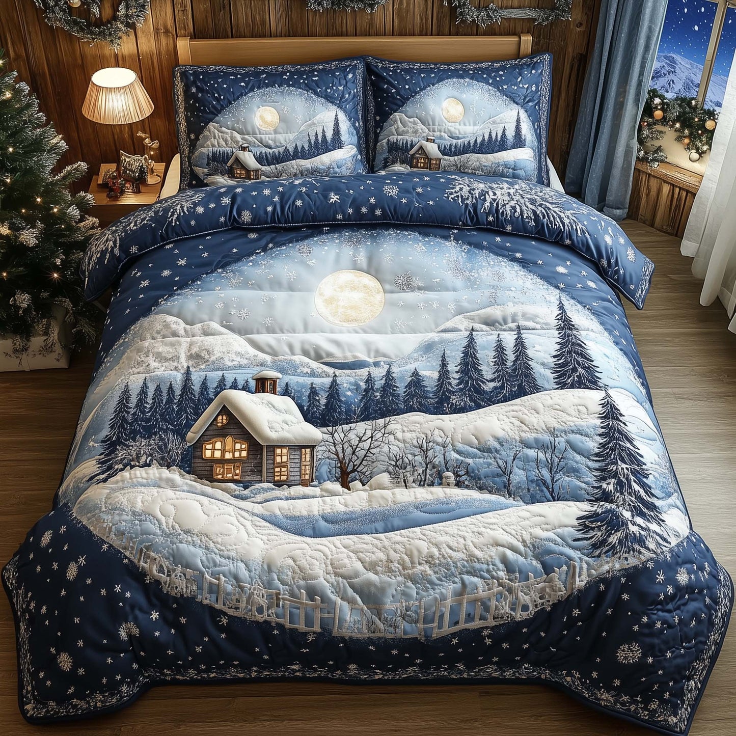 Snowy Town Duvet Cover Set GFTONL7188