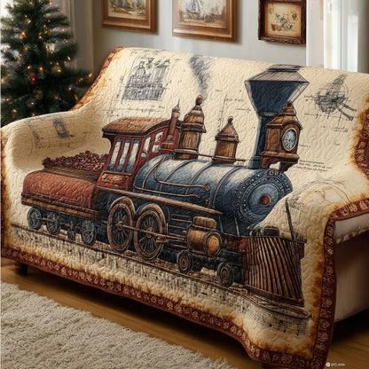 Vintage Train Quilted Sofa Cover GFTONL7198