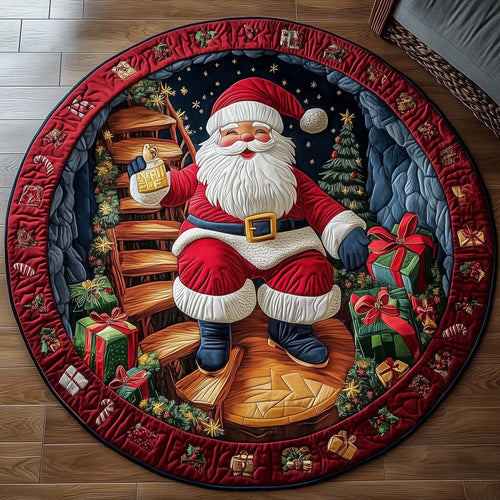 Funky Santa Quilted Round Mat GFTONL7216
