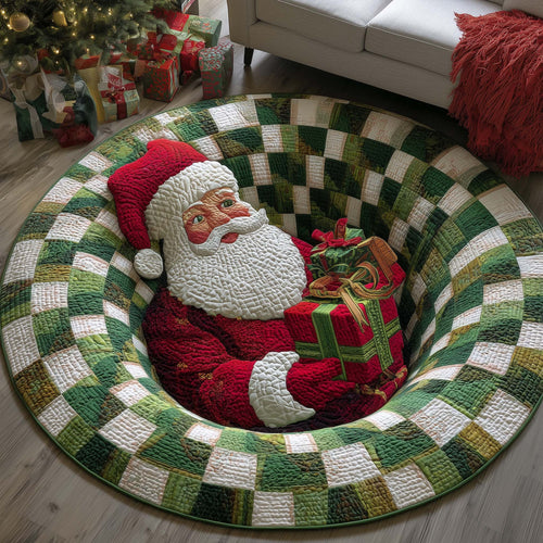 Funky Santa Quilted Round Mat GFTONL7221