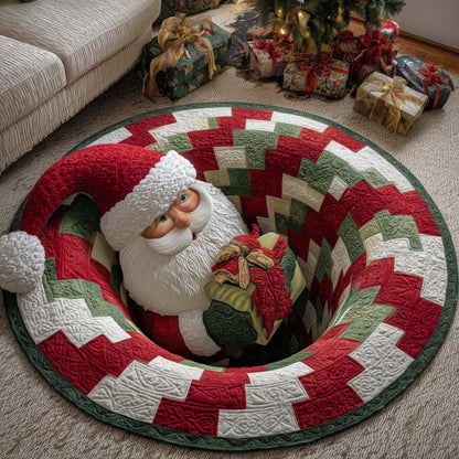 Funky Santa Quilted Round Mat GFTONL7222
