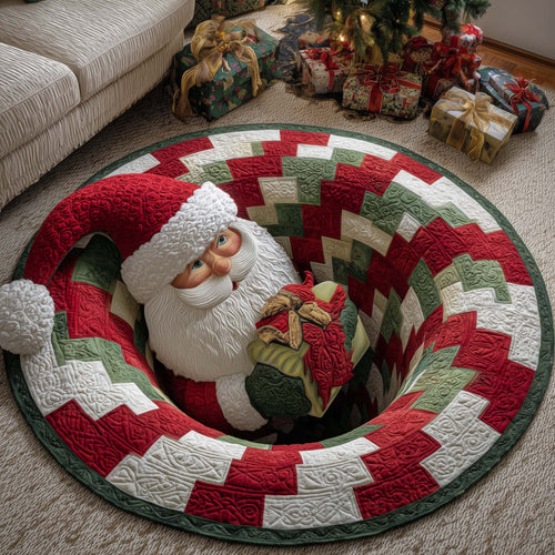 Funky Santa Quilted Round Mat GFTONL7222