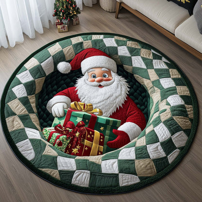 Funky Santa Quilted Round Mat GFTONL7223