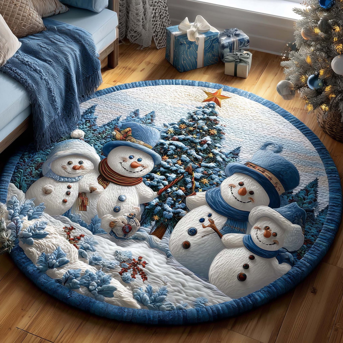 Holiday Glow Quilted Round Mat GFTONL7229
