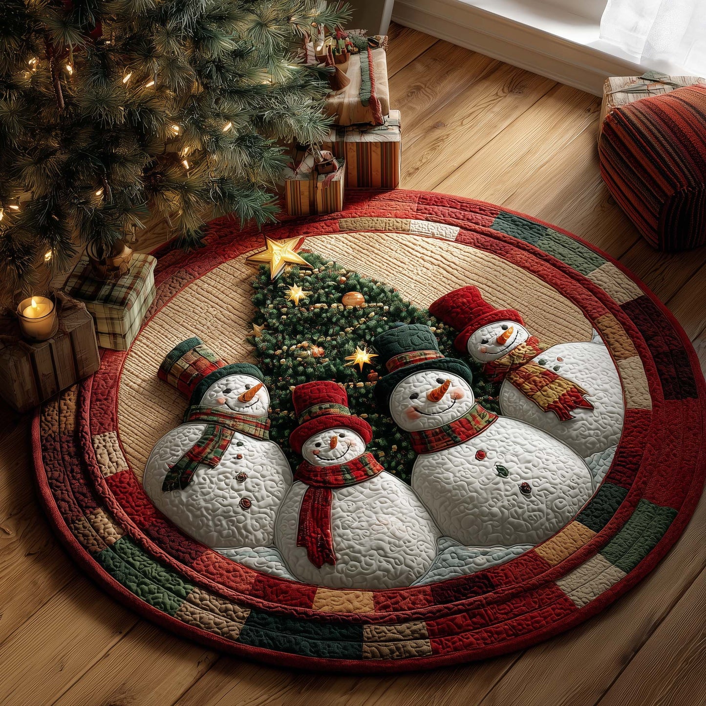 Snowman Joy Quilted Round Mat GFTONL7232